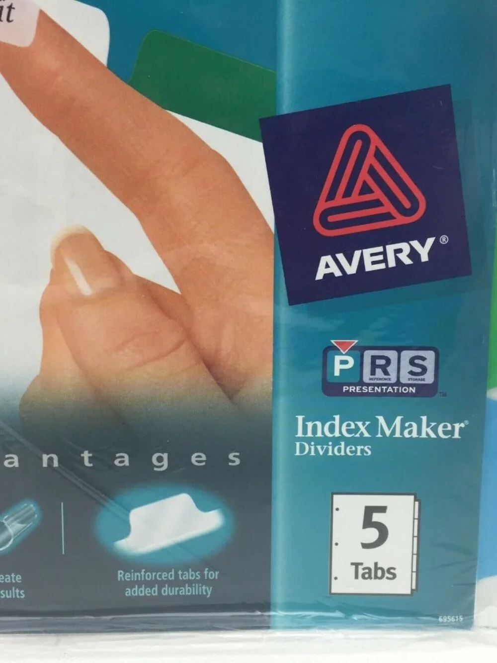 Set 3 Avery Clear 5 Tab Notebook Dividers Label 11406 Index Maker Office